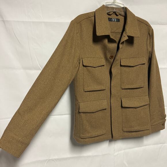 Le 31 Women's Wool Blend Button Front Camel Blazer Jacket Size Small - Picture 3 of 11